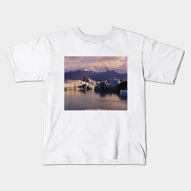 Icebergs (Vivid) Kids T-Shirt by Victorious Maximus